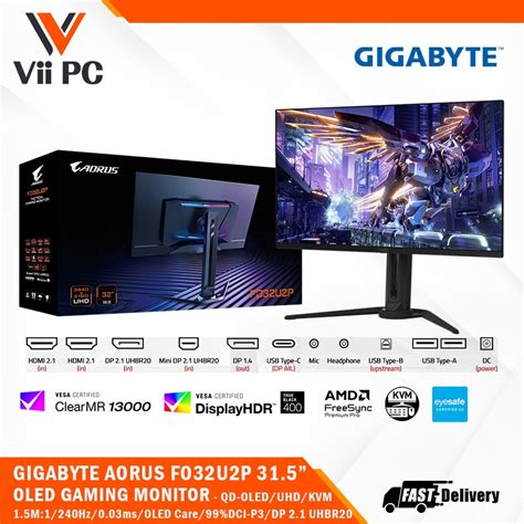 Gigabyte Aorus Fo U P Oled X Uhd Hz Ms Gtg