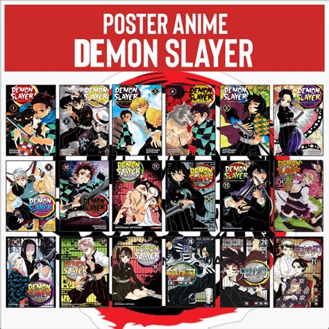 Jual Poster Anime Demon Slayer Kimetsu No Yaiba Cover Manga Komik