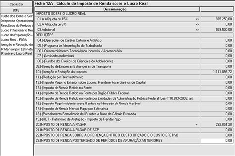 Exemplo De Calculo De Lucro Real Novo Exemplo