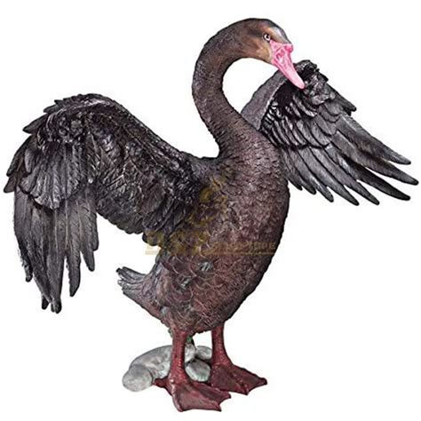 Outdoor Bronze Flying Swan Garden Bird Statue