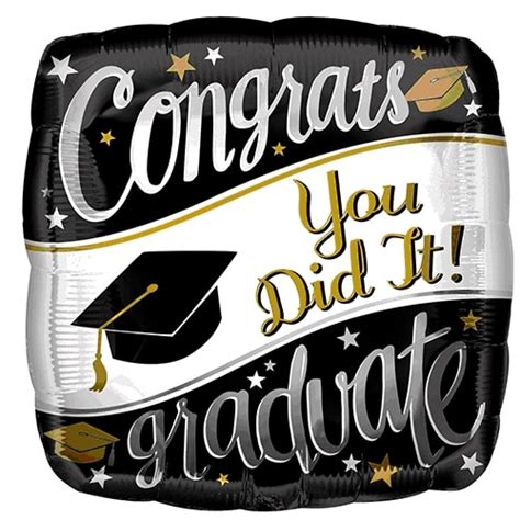 18 You Did It Congrats Graduate Graduation Message Foil