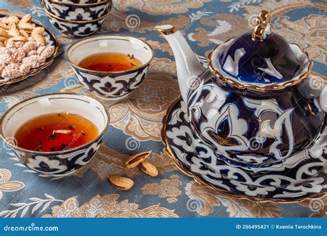 Traditional Uzbek Tea with Nuts Stock Image - Image of traditional ...