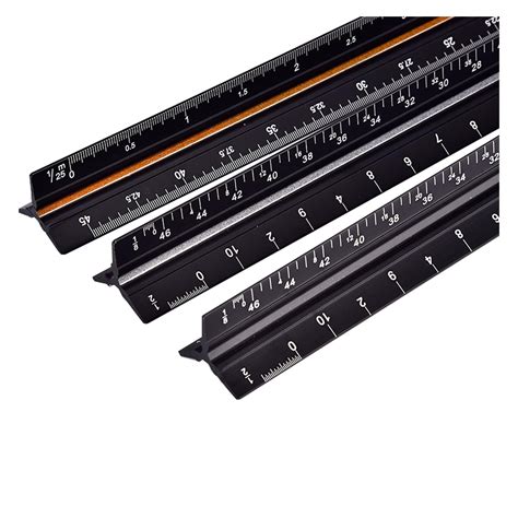 Fc Architectural Scale Ruler Packs Aluminum Triangular Scale Ruler