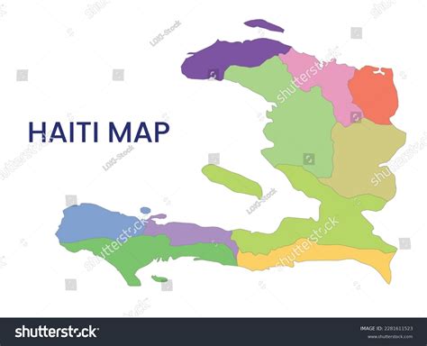 High Detailed Map Of Haiti Outline Map Of Haiti Royalty Free Stock