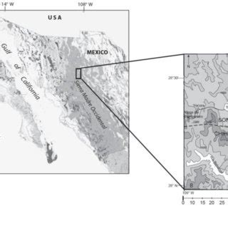 Mapa Del Noroeste De M Xico Mostrando La Sierra Madre Occidental Y