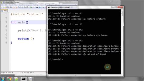 Beginning C Programming Part Compiler Errors And Comments Youtube