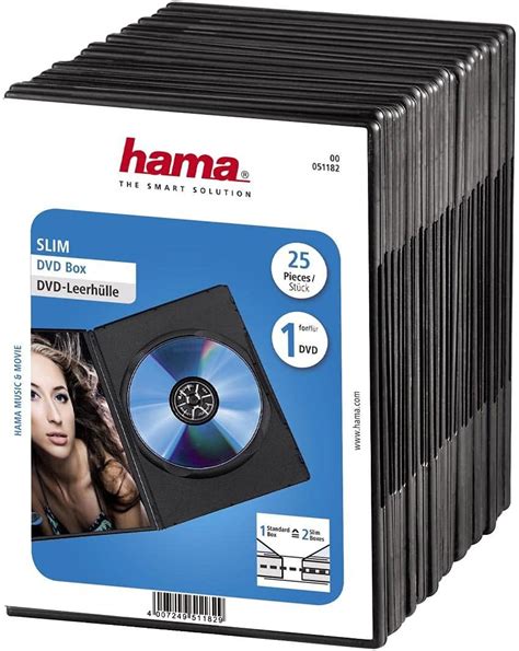 Hama DVD Hülle Slim 25er Pack schwarz Amazon de Computer Zubehör