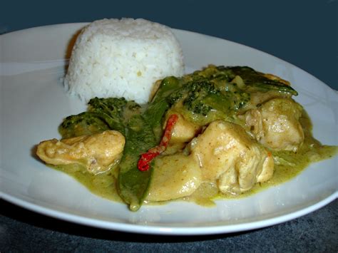 Curry verde de pollo tailandés