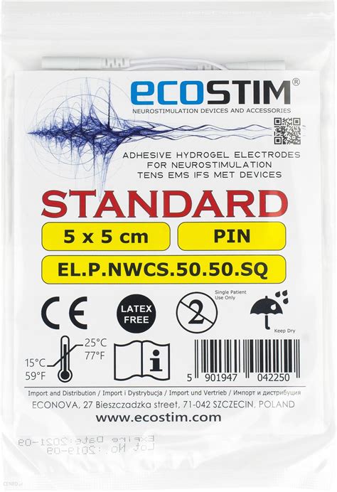 Ecostim X Elektrody Samoprzylepne Standard Tens X Cm Elpnwcs Sq