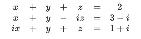 Solved X Y Zx Y−izix Y Z 2 3−i1 I