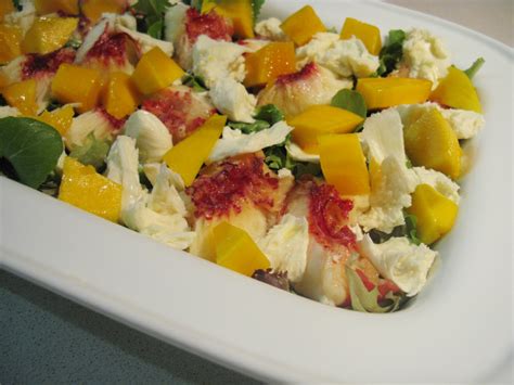 White Nectarine Mango And Buffalo Mozzarella Salad Appetite Appeal