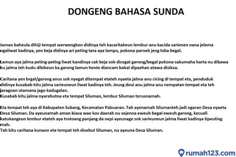 7 Contoh Dongeng Bahasa Sunda Singkat Yang Penuh Makna