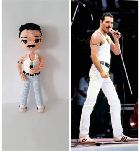 Personalized Doll Freddie Mercury Doll Celebrity Art Doll Etsy