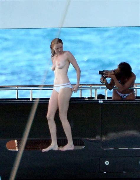 Model Lily Cole Nude Tits On A Yacht In St Barts Scandal Planet