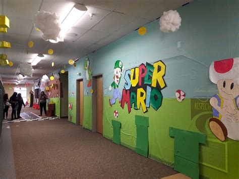 Homecoming Super Mario Hallway Decorations