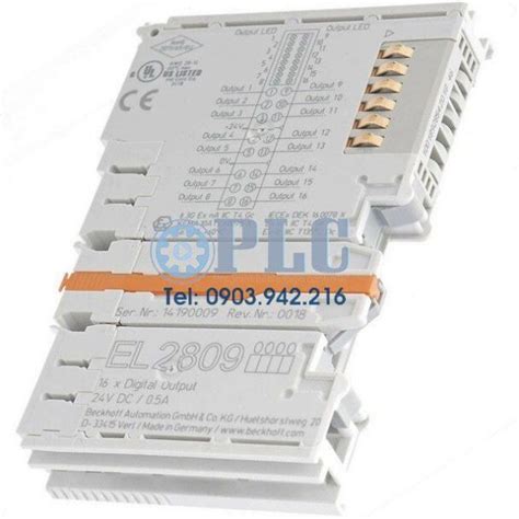 EL2809 EtherCAT Terminal 16 Channel Digital Output 24 V DC 0 5 A