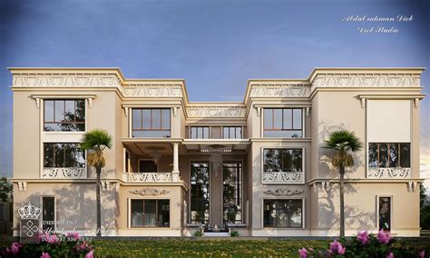 Twin Villa New Classic Style On Behance In 2022 Luxury Villa Design Classic House Design