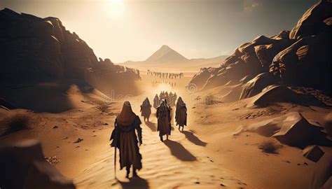 Exodus Moses Crossing The Desert With The Israelites Escape From The