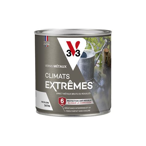 Vernis Métaux extérieur climats extrêmes V33 incolore satiné 0 5 l