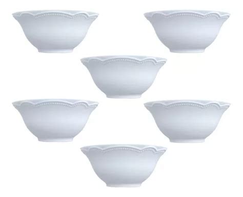 Kit 6 Bowls Cottage Tigela Salada Sobremesa Porcelana Germer Frete grátis