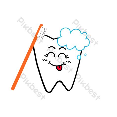 Cute Brush Teeth Clipart Psd Png Images Free Download Pikbest