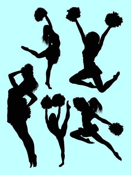 Cheerleader Silhouette Good Use Symbol Logo Web Icon Mascot Sign Stock Vector Image By