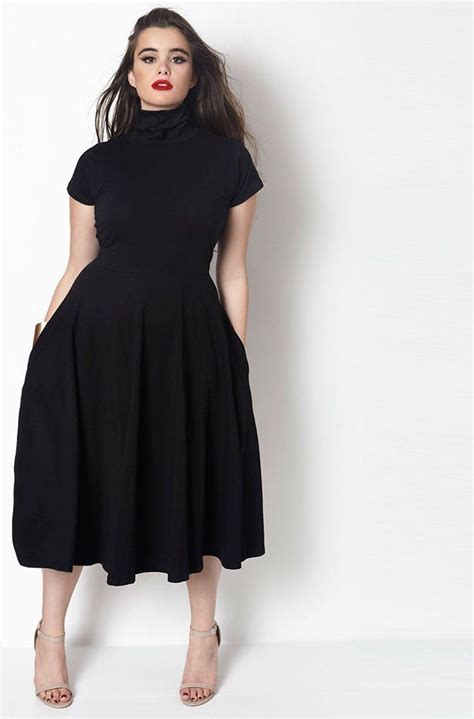 Midi Dress Plus Size Plus Size Clothing Plus Size Black Outfit Ideas