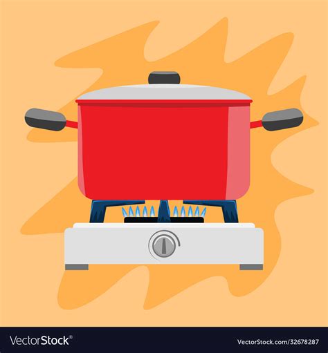 Cooking Pot On Stove Clipart