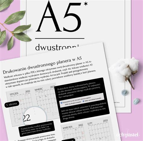 Planer A Miesi Czny Pionowy Pdf Do Druku Och Pastel