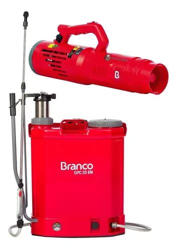 Pulverizador Costal Branco A Bateria Turbo Nebulizador Cor Vermelho