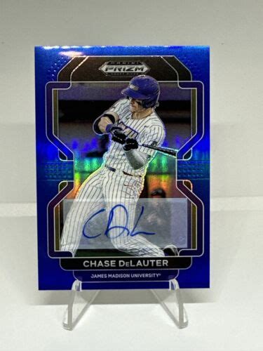 2022 Panini Prizm Draft Picks Baseball Chase DeLauter Blue Prizm Auto