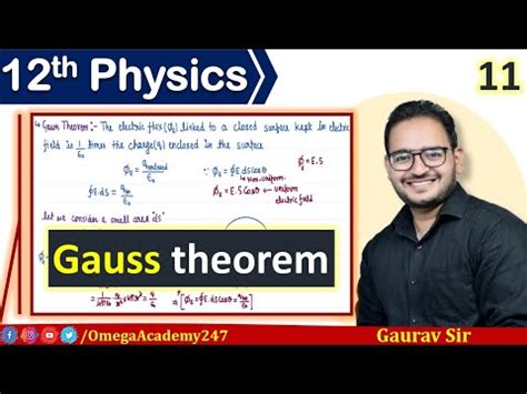 Gauss Theorem Electric Charge And Field Class Chapter