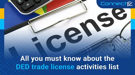 All You Must Know About The Ded Trade License Activity List