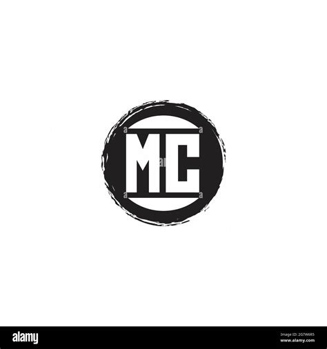 Mc Logo Initial Letter Monogram With Abstrac Circle Shape Design