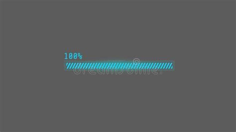 HUD Loading Element Progress Bar With Percentage Stock Footage