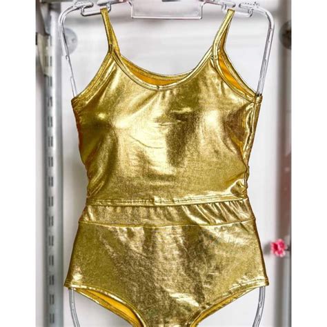 Conjunto Metalizado Hot Pants Carnaval Shopee Brasil