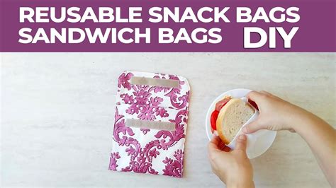 How To Sew A Reusable Sandwich And Snack Bag Tutorial With Free Pdf Pattern Youtube