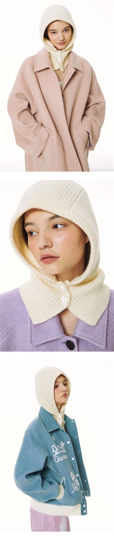 PEARL BUTTON BALACLAVA IVORY ファッション通販サイトNUGU