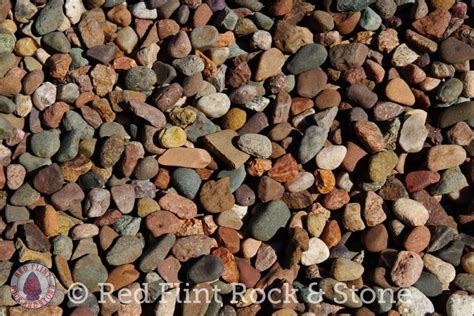 34 X 38 Red Flint River Rock Natural Crushed Rock Interior