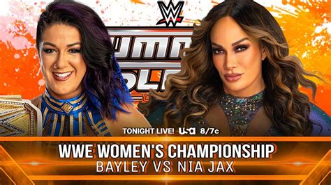 Wwe K Bayley Vs Nia Jax Wwe Women S Championship Summerslam