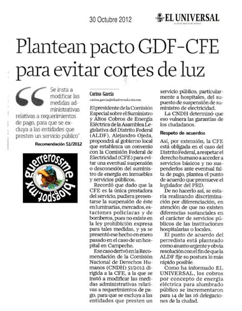 PDF Plantean Pacto GDF CFE Para Evitar Cortes De Luz DOKUMEN TIPS