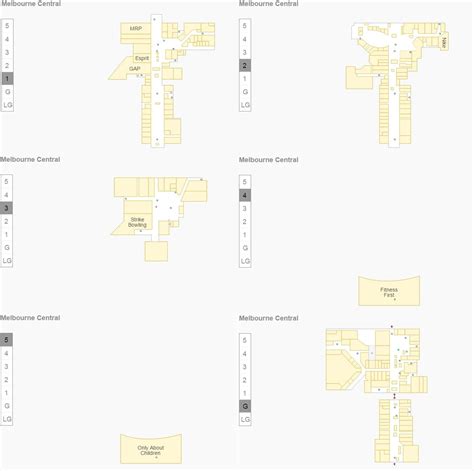 Melbourne Central Shopping Centre Melbourne Victoria Store List