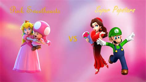 Mario Tennis Aces Toadette And Peach Vs Luigi And Pauline Pink