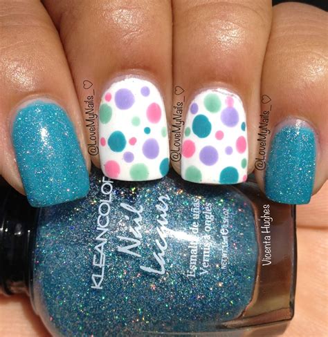 Polka Dot Nails Glitter Holo Instagram Lovemynails Polka Dot