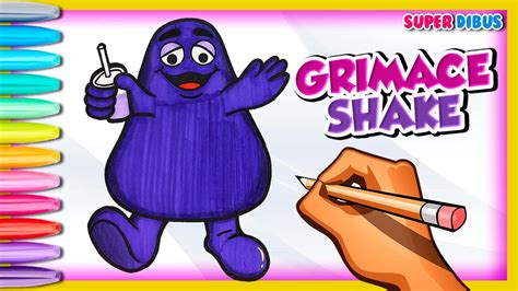 COMO DIBUJAR Y COLOREAR A GRIMACE SHAKE DE McDONALDS YouTube