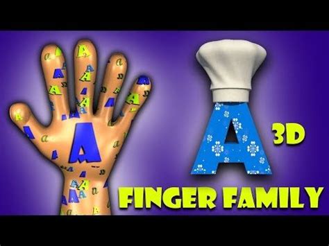 ALPHABET Finger Family Song In 3D | Finger family, Family songs, Finger ...