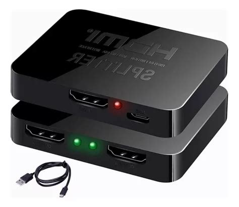 Splitter Divisor Hdmi 1 Entrada Con 2 Salidas Full Hd 1080p 4k Luegopago