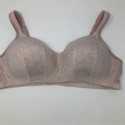 Cacique Unlined No-Wire Bra Size 44C Pink Paisley - Gem