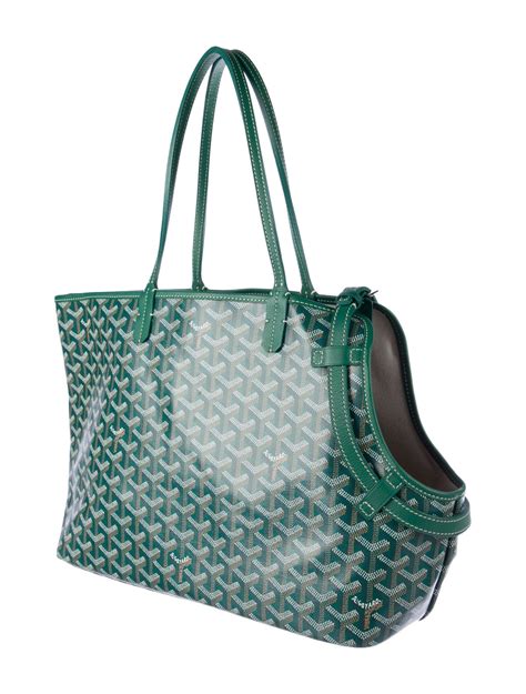 Goyard Goyardine Chien Gris Pet Carrier Green Pet Accessories