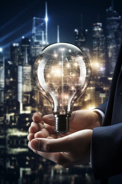 Premium Ai Image Hand Holds A Light Bulb Hd K Wallpaper Stock